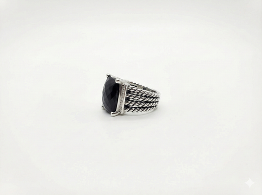 Solara Sterling Silver & Black onyx Ring