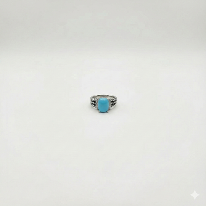 Solara Petite Sterling Silver & Tourquoise Ring