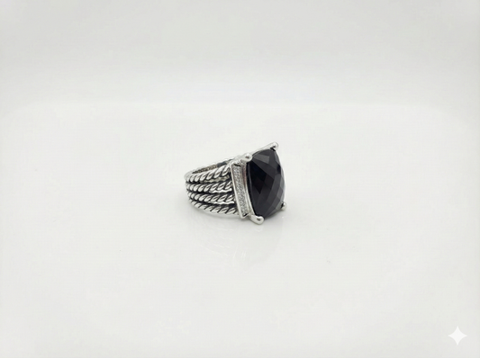 Solara Sterling Silver & Black onyx Ring
