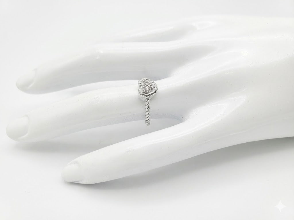 Petite Amoria Sterling Silver & Diamonds Ring